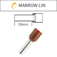 10mm² Bootlace Pins 18mm Lgth Brown Pk25