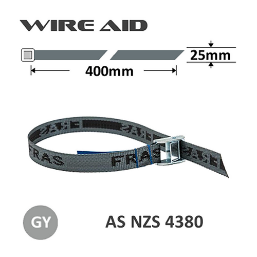 FRAS Cam Buckle Strap 400mm 250kg Lashing Capacity