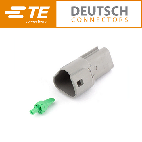 DT04-3P 3 Way Receptacle & Green Wedge