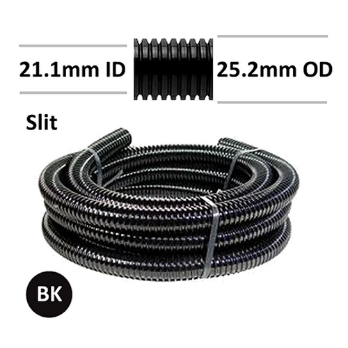 Corrugated Polypropylene 20mm ID With Slit 10m Pk