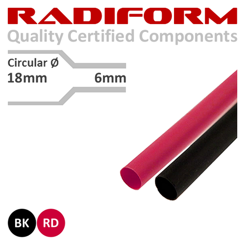 18-6mm Glue Lined Heat Shrink [Red] 1.2m