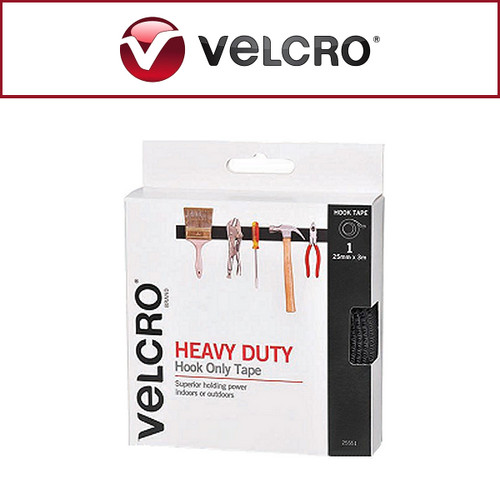 Velcro Hook Stick On HD (5kg) 25mm x 3m